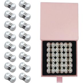Pearl Veil Weights – 18 Pairs Stronger Magnetic Double-Sided Bridal Veil Clips, Invisible & Non-Damaging, Elegant Pearl Accessories for Veils, Dresses & Earring Style Use in Saudi Arabia