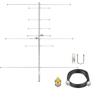 هام راديو ياغي هوائي لUHF (400-470MHz) GMRS محطة قاعدة في الهواء الطلق استقبال إشارة طويلة المدى مع SO-239Connector 32ft PL-259 كابل SMA أنثى محول in Kuwait
