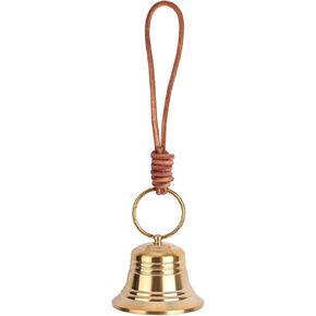 Vintage Brass Door Knob Bell, Gold Decorative Hanging Small Brass Bells Shopkeeper's Entry Doorbell on Rope for Home Garden Christmas & Outdoor Decoration in Kuwait