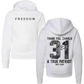 Thank You Charlie 31 True Patriot - Kirk Tribute Youth Hooded Sweatshirt in Saudi Arabia