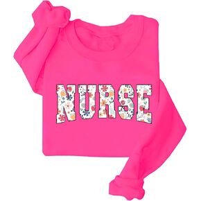 Floral Nurse Sweatshirt RN Sweashirt for Women Nurse Sweatshirts Gift in Saudi Arabia