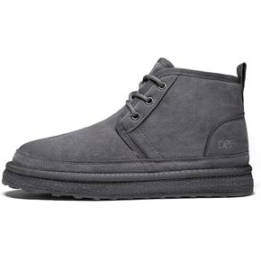 Men's Fur Lined Warm Anti-Slip Ankle Boots Lightweight suede snow boots Comfortable Winter Short Boots 7-10.5 in Saudi Arabia