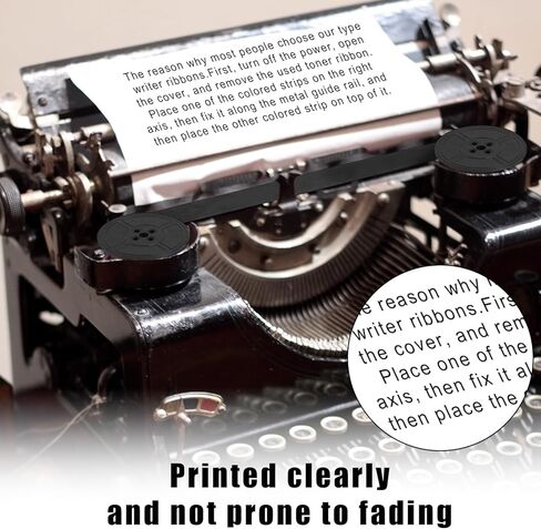 3pcs Universal Typewriter Ribbon, Twin Spool Black Ink Vintage Type Writer Ribbon Replacement Portable Compatible with Royal Smith Corona and Specific Model Ml80 Gr9 Eps600 Accessories Parts in Saudi Arabia