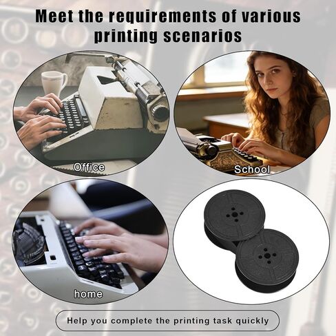 3pcs Universal Typewriter Ribbon, Twin Spool Black Ink Vintage Type Writer Ribbon Replacement Portable Compatible with Royal Smith Corona and Specific Model Ml80 Gr9 Eps600 Accessories Parts in Saudi Arabia