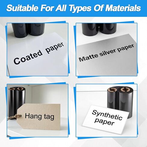 8 Rolls 4.33" x 244' Thermal Transfer Ribbon, Enhanced Wax-Resin, 1/2" Core Ink Out, Desktop Thermal Label Printer Ribbon Compatible with Zebra Datamax Eltron Tlp2442 Tlp2844 Gc420t Gk420t Gx420t in Saudi Arabia