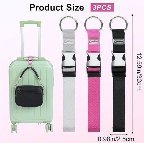 3 PCS Luggage Connector Straps for Suitcases Add a Bag Luggage Strap Travel Straps for Luggages Heavy Duty Jacket Valises Strap with Buckle Adjustable Baggage for Connecting Luggages Backpack in Saudi Arabia