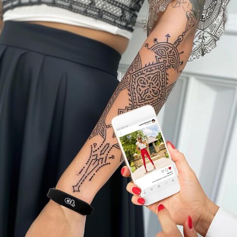 A-TAP NFC Smart Business Card Wristband with QR Code, Waterproof Silicone Bracelet, Black, Adjustable, Tap to Share Contact Info, Works with iPhone and Android in Saudi Arabia