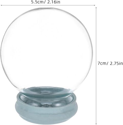 VANZACK DIY Glass Snow Globe Dome with Stopper Clear Empty Water Globe for Crafts Holiday Decorations Wedding Favors Easy Assembly and Terrariums in Saudi Arabia