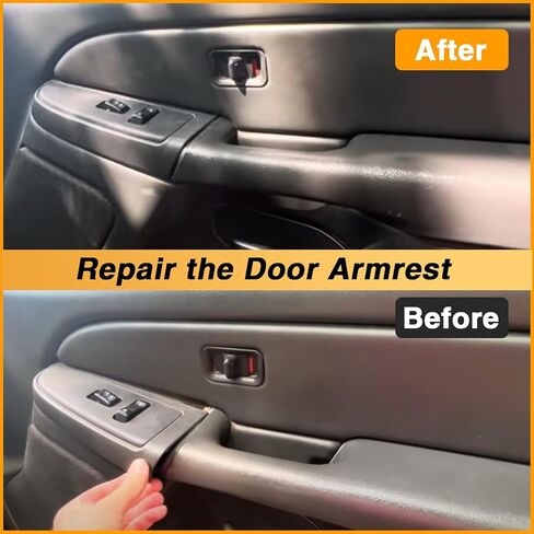 Pair of Upgraded Aluminum Door Arm Rest Brackets Compatible with 2003-2007 Chevy Silverado Avalanche Tahoe GMC Sierra, Driver and Passenger Side Car Door Arm Rest Switch Panel Clip Repair Kit in Saudi Arabia