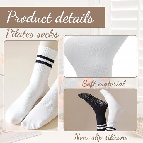 4 Pair of Pilates Socks Womens 35.38, Stopper Socks Womens, Yoga Socks Womens, Anti slip Socks Womens, Stopper Socks, Grip Socks, Pilates Socks, Yoga Socks in Saudi Arabia