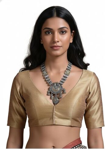 Elina fashion Art Silk Sweetheart Neck Half Sleeve Stitched Blouse for Women Saree Lehenga Party Wear in Saudi Arabia