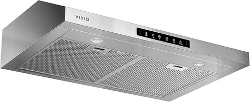 VIKIO HOME Range Hood 30 Inch Under Cabinet, 900CFM Stainless Steel Kitchen Stove Vent Hood, Touch/Gesture Control, 3 Speed Exhaust Fan, LED Lights, Reusable 5-Layer Aluminum Filters, Black in Kuwait