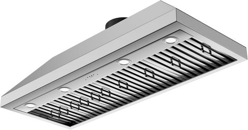 48 Inch Ducted Range Hood Insert,1150CFM Built-in Kitchen Vent Hood with 4-Speed Exhaust Fan&LED Light,Stainless Steel in Kuwait