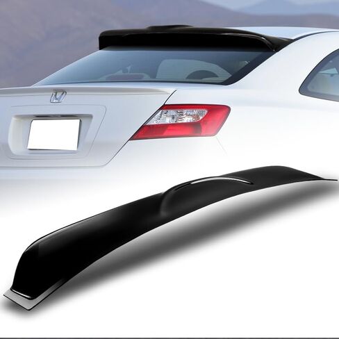 سبويلر سقف النافذة الخلفية متوافق مع 2006-2011 Honda Civic Coupe/2DR فقط، جناح سبويلر لسقف النافذة الخلفية ABS، 2007 2008 2009 2010 in Kuwait