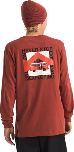 تي شيرت رجالي بأكمام طويلة Escape The City من The North Face - تي شيرت برسومات كاجوال أنيقة، مقاس عادي، نسيج قطني ناعم in Kuwait