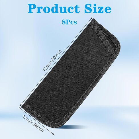 8 Pack Slip in Eyeglass Case, Soft Sunglasses Pouch Black Eyeglasses Holder Protective Case for Glasses Travel Fabric Spectacle Pouch Slim Glasses Sleeve for Sunglasses Reading Glass in Saudi Arabia
