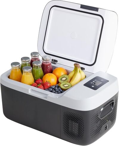NEWBULIG 12 Volt Car Refrigerator, 53QT Dual-Zone Electric Cooler for Vehicles with Wheels, 12/24V DC & 100-240V AC, -4℉-68℉ Freezer, Bluetooth Control, Battery Protection for Travel, Camping in Saudi Arabia