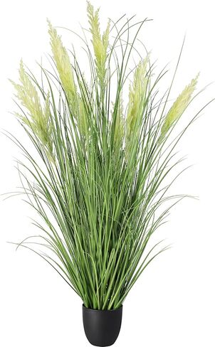 3ft 2-pack النباتات الاصطناعية عشب البصل، 35 في الشجيرات وهمية عشب القمح في وعاء، للداخلية في الهواء الطلق حديقة مكتب ديكور المنزل، النباتات الخضراء فو، الأخضر in Kuwait