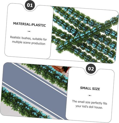 Alipis 6pcs Simulation Shrub Strip Models for Dollhouses and Gardens Realistic Decor for Diorama and Sand Table Ornaments and Easy to Install in Saudi Arabia
