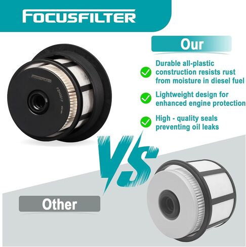 فلتر الوقود FOCUSFILTER FD4596 OEM الصف 7.3L مع غطاء، يستبدل F81Z9N184AA، FD-4596، F81Z-9N184-AA، GF7751A، PF7698، 33818، متوافق مع Ford F250، F350، F450، F550 1999-2003 in Saudi Arabia