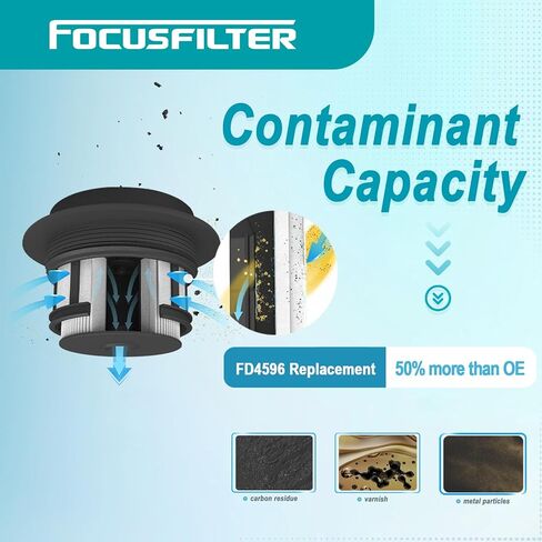 فلتر الوقود FOCUSFILTER FD4596 OEM الصف 7.3L مع غطاء، يستبدل F81Z9N184AA، FD-4596، F81Z-9N184-AA، GF7751A، PF7698، 33818، متوافق مع Ford F250، F350، F450، F550 1999-2003 in Saudi Arabia