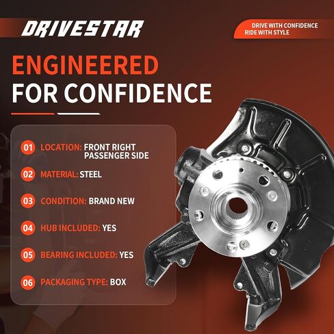 DRIVESTAR 698-374 مفصل التوجيه الأمامي الأيمن من جانب الركاب المحملة لفولكس واجن بيتل 2002-2010 جولف 2001-2004 جيتا 2001-2005 استبدال LK008 1J0407256AG in Saudi Arabia