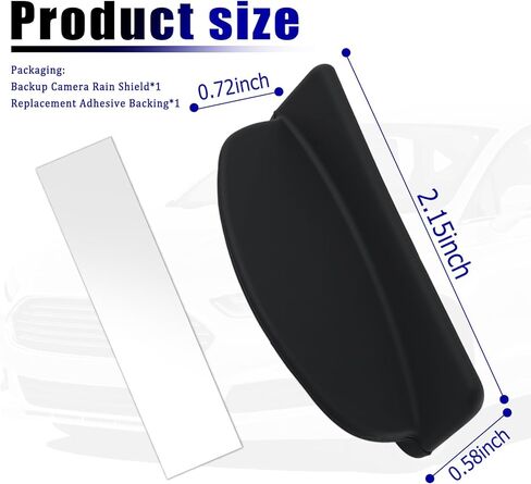 درع مطر للكاميرا الاحتياطية الجديدة للسيارة، غطاء مطر للكاميرا العكسية ذاتي اللصق مع تصميم حماية ممتد، غطاء كاميرات احتياطية للرؤية الخلفية للسيارات من السيليكون وإكسسوارات السيارات الخارجية in Kuwait