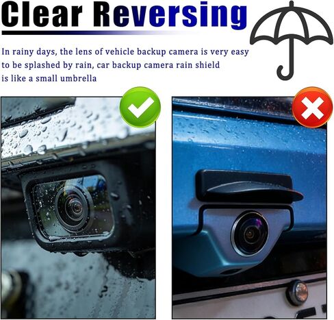 درع مطر للكاميرا الاحتياطية الجديدة للسيارة، غطاء مطر للكاميرا العكسية ذاتي اللصق مع تصميم حماية ممتد، غطاء كاميرات احتياطية للرؤية الخلفية للسيارات من السيليكون وإكسسوارات السيارات الخارجية in Kuwait