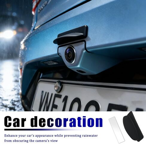 درع مطر للكاميرا الاحتياطية الجديدة للسيارة، غطاء مطر للكاميرا العكسية ذاتي اللصق مع تصميم حماية ممتد، غطاء كاميرات احتياطية للرؤية الخلفية للسيارات من السيليكون وإكسسوارات السيارات الخارجية in Kuwait