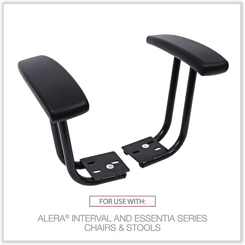 Alera IN49AKB10B Fixed T-Arms for Interval and Essentia Series Chairs and Stools, Black in Saudi Arabia
