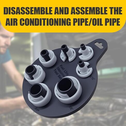 A/C and Fuel Line Quick Disconnect Tool Set – 7 SAE Standard Sizes 1/4" to 7/8" – Plastic Automotive AC/Fuel Hose Removal Tool Kit for Car Repair, HVAC Maintenance, Oil Pipe Applications in Saudi Arabia
