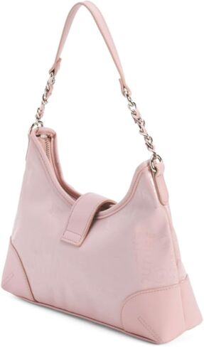 حقيبة كتف Juicy Couture Starry Night Hobo مع حلية على شكل قلب ونمط الشعار ومقبض حمل علوي in Kuwait