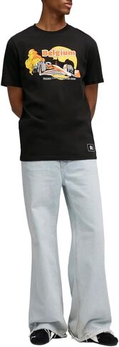 PUMA Mens F1 Belgium Graphic Crew Neck Short Sleeve Casual Tops Casual - Black in Saudi Arabia
