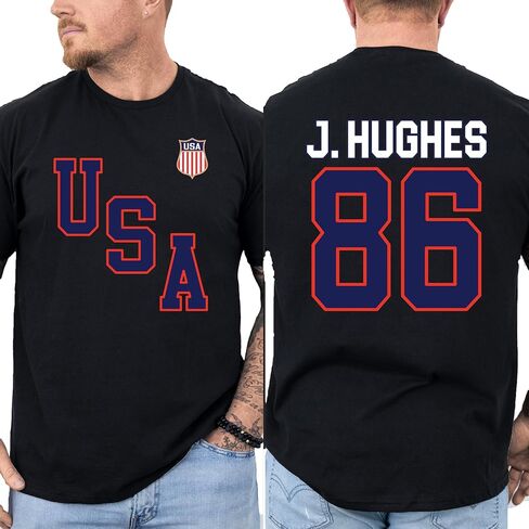 Jack Hughes Shirt - Jack Hughes USA Gold Hockey Shirt, 86 Jersey Style Tshirt, American Hockey Pride Gift, Patriotic Hockey Fan Tee in Saudi Arabia