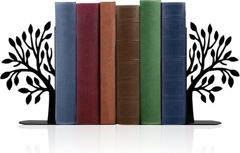 Tree of Life Bookends for Shelves - Unique Decorative Metal Book Ends with Spiritual Christian Home Decor, Novelty Book Organizers for Home Office, Bookshelf Decor and Gift Ideas in Saudi Arabia