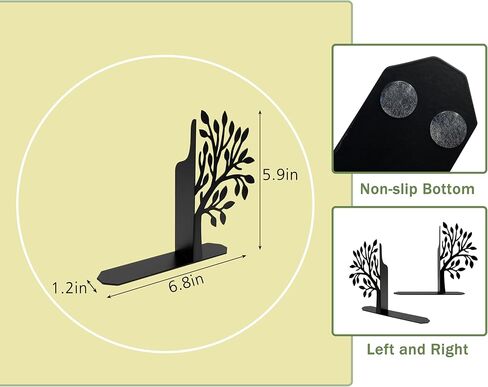 Tree of Life Bookends for Shelves - Unique Decorative Metal Book Ends with Spiritual Christian Home Decor, Novelty Book Organizers for Home Office, Bookshelf Decor and Gift Ideas in Saudi Arabia