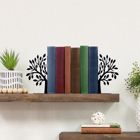 Tree of Life Bookends for Shelves - Unique Decorative Metal Book Ends with Spiritual Christian Home Decor, Novelty Book Organizers for Home Office, Bookshelf Decor and Gift Ideas in Saudi Arabia