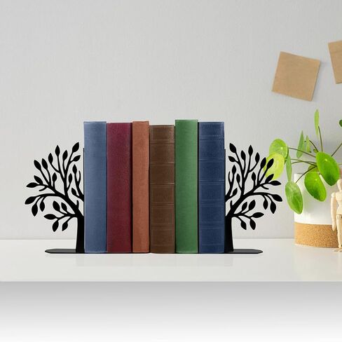 Tree of Life Bookends for Shelves - Unique Decorative Metal Book Ends with Spiritual Christian Home Decor, Novelty Book Organizers for Home Office, Bookshelf Decor and Gift Ideas in Saudi Arabia