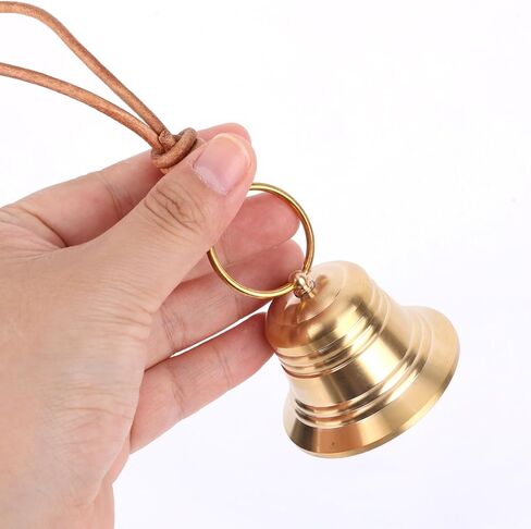Vintage Brass Door Knob Bell, Gold Decorative Hanging Small Brass Bells Shopkeeper's Entry Doorbell on Rope for Home Garden Christmas & Outdoor Decoration in Saudi Arabia