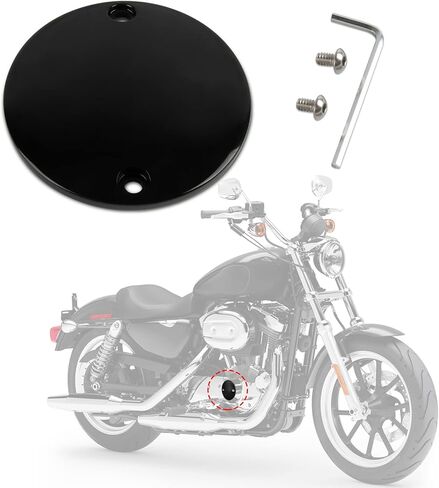 غطاء نقاط مقببة، غطاء نقاط توقيت محرك الإشعال للدراجات النارية PSLER لـ Softail Bigtwin، فتحة 2، أسود in Saudi Arabia