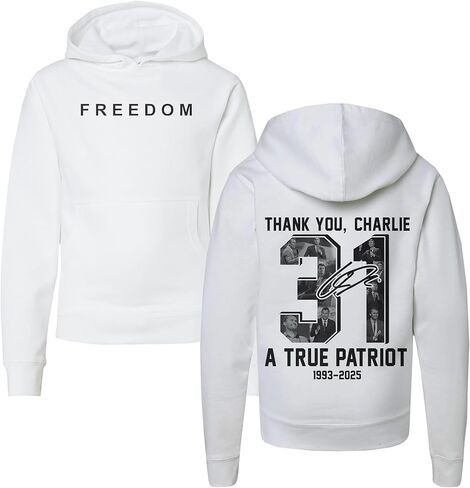Thank You Charlie 31 True Patriot - Kirk Tribute Youth Hooded Sweatshirt in Saudi Arabia