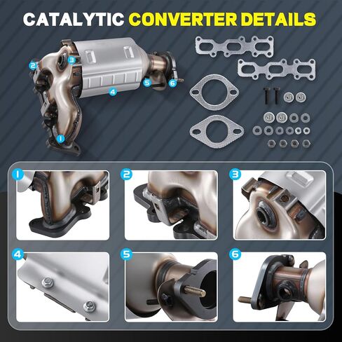 Catalytic Converter 19516 for 2013-2019 Ford Explorer/Taurus/Flex 3.5L, 2013-2019 Police Interceptor 3.7L, 2013-2016 Lincoln MKZ/MKS 3.7L, Replaces 19517 30584 30585 (EPA Compliant) in Saudi Arabia