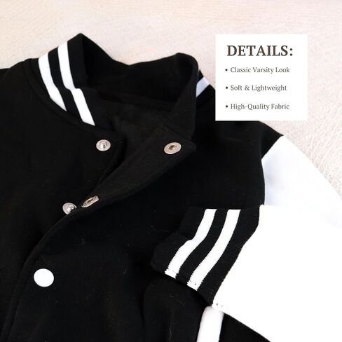 Adult Varsity Jacket, Letterman Baseball Bomber, Full-Zip Lightweight Coat, Ribbed Trim (EB3512NP) in Saudi Arabia