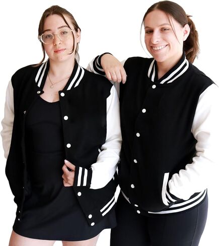 Adult Varsity Jacket, Letterman Baseball Bomber, Full-Zip Lightweight Coat, Ribbed Trim (EB3512NP) in Saudi Arabia