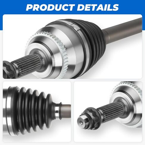 TadaMark قطعتان من عمود المحور الأمامي مناسب لسيارة Toyota Corolla 1.8L 2003-2008 L4، (ملاحظة: ناقل الحركة الأوتوماتيكي فقط، غير مناسب للناقل اليدوي) الجانب الأيسر والأيمن، لـ 66-5218، 66-5220 in Kuwait