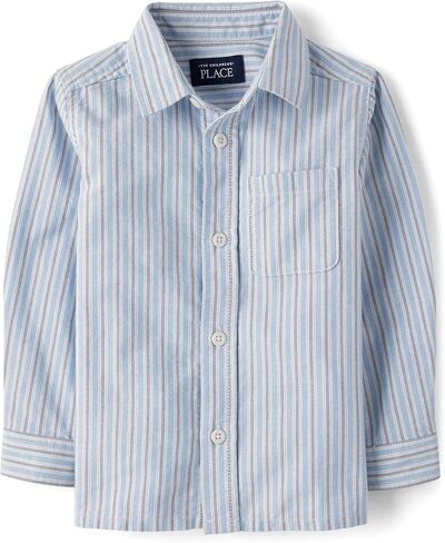 The Children's Place Baby Boys' and Toddler Long Sleeve Oxford Button Down Shirt in Saudi Arabia
