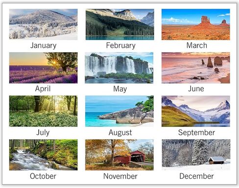 AT-A-GLANCE 2026 مناظر طبيعية بانورامية 21.75 بوصة × 17 بوصة تقويم لوحة مكتب شهري (89802-26) in Saudi Arabia