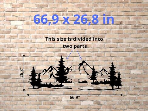 VAILLA Mountain Art Large Mountains Wall Decor Wood Wall Art 3D Wall Hanging Home Decoration Nature 3D Textured Sculptures Mountain Rivers Decorative Painting Suitable For Living Room Bedroom Office (66.9" x 26.8") in Saudi Arabia