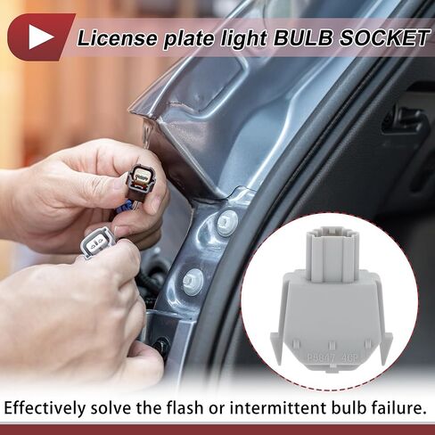 1 Pcs License Plate Light Socket for Honda Accord 2008-2017 No.34105-SNB-003/34105SNB003 Lamp Bulb Connector in Kuwait