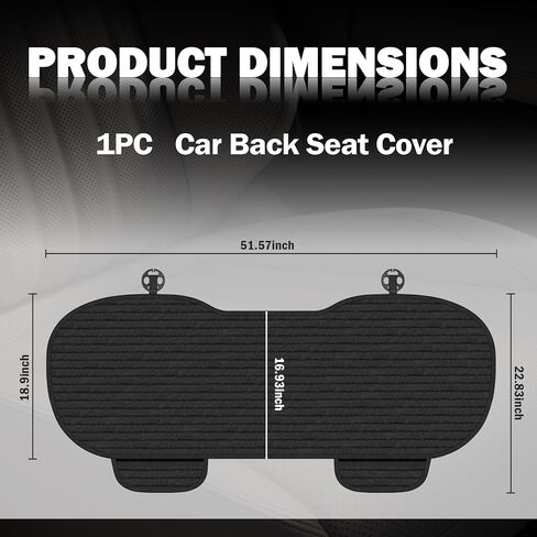 Car Back Seat Cover with Side Pockets,Breathable & All-Season Bench Seat Cover for Back Seats Protection,Anti-Slip Backs Seats Protector Car Interior Accessories for Cars,SUVs in Kuwait